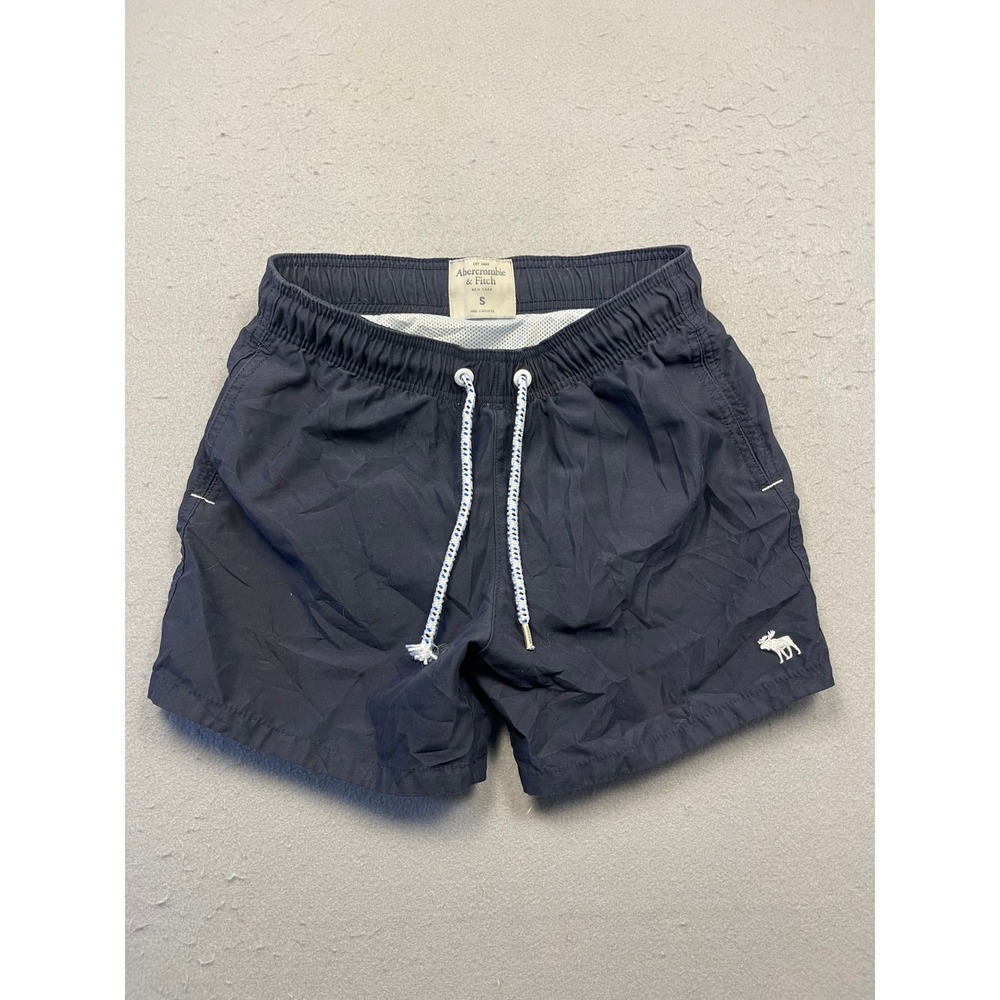 Abercrombie & Fitch Swim Trunks Nylon Navy Blue Small Mens